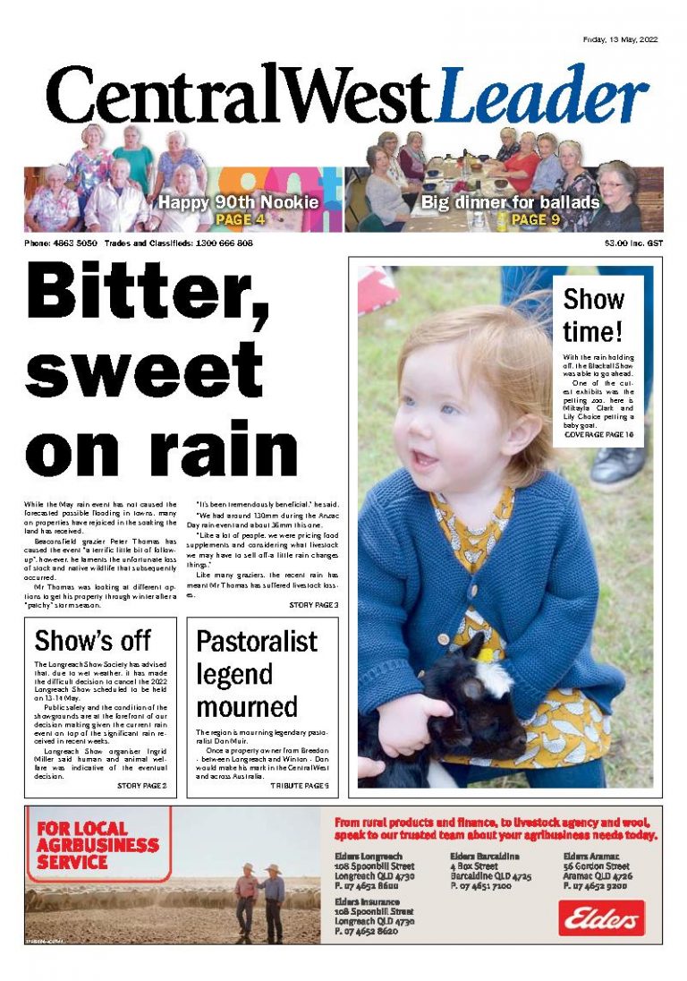 Central West Leader Today – 13th May 2022