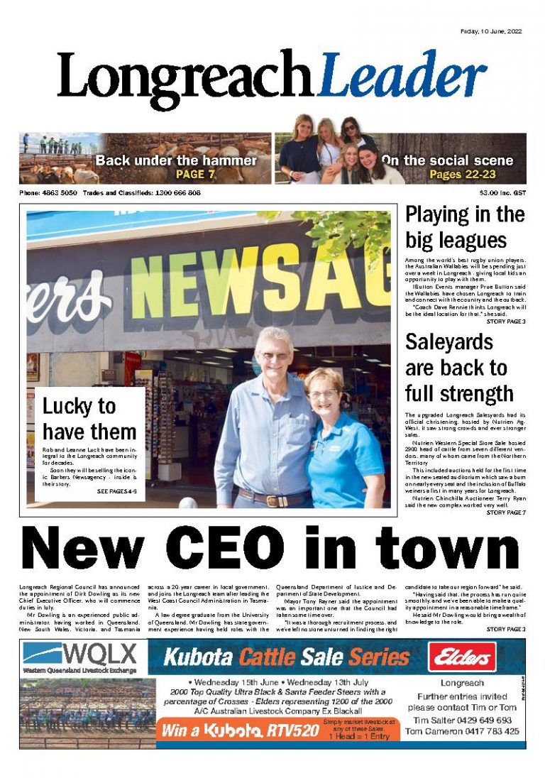 Longreach Leader Today – 10th June 2022