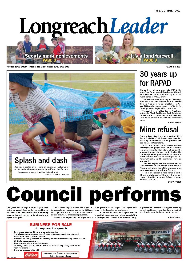 Longreach Leader Today 2nd December 2022 Leader Today
