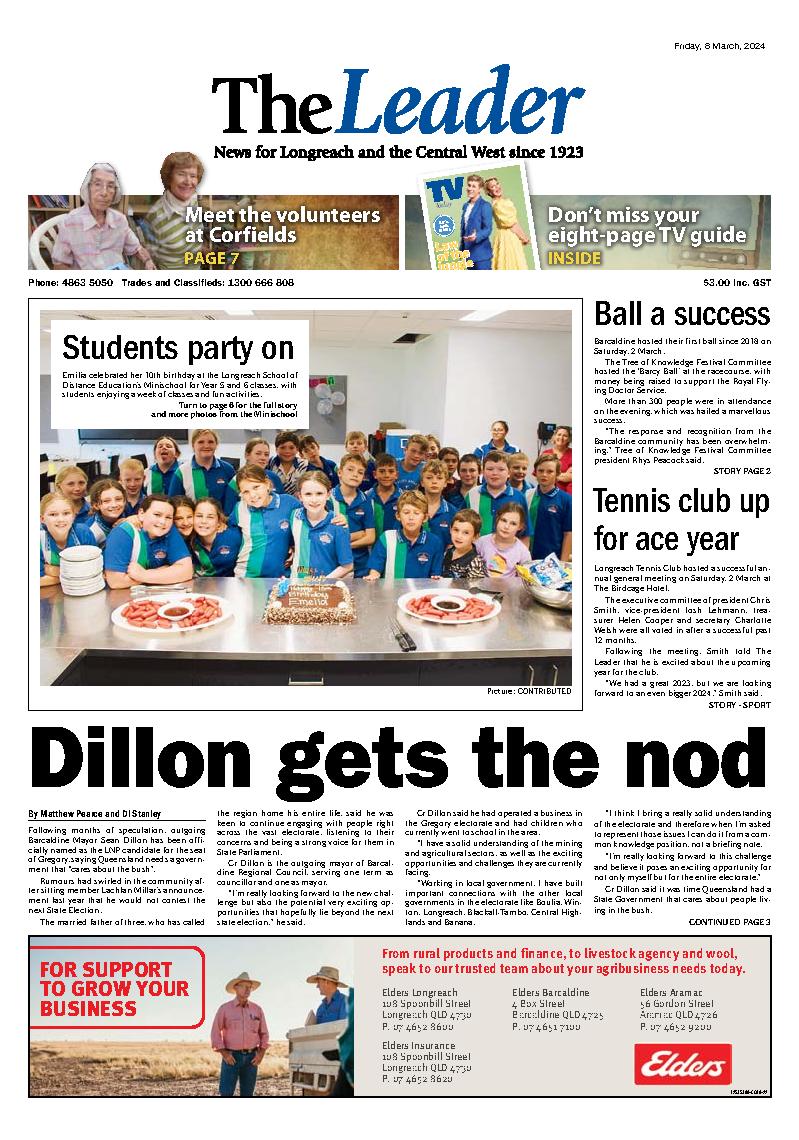 Longreach Leader Today - 8th March 2024 | Leader Today